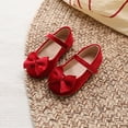 thumbnail image 6 of Quealent Toddler Flower Girl Dress Shoes - Girl Ballet Flats Party School Shoes Wedding Red for Size 6, 6 of 7
