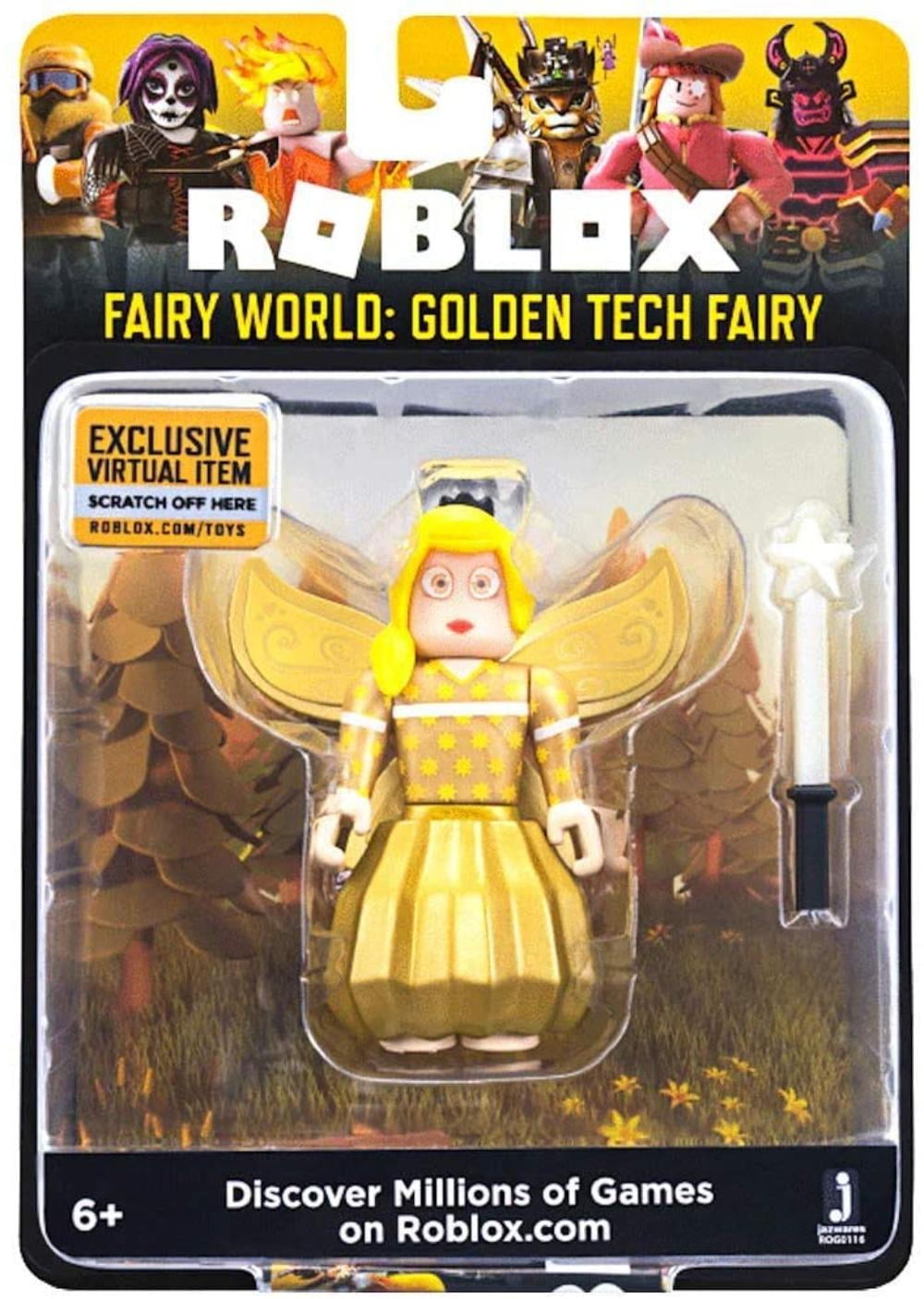 Roblox Fairy World Golden Tech Fairy 2 75 Inch Figure With Exclusive Virtual Item Code What Happens When You Mix The Latest Innovations In By Brand Roblox Walmart Com Walmart Com - golden man roblox