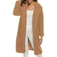 thumbnail image 1 of B91xZ Manteau pour Femme Cardigan à Capuche Manteau Ouvert Manteau d'Extérieur avec Poches, Brun m, 1 of 4