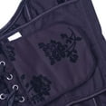 thumbnail image 3 of Women's Floral Halter Corset Vintage Lace Up Boned Bustier Bodyshaper Plus Size Tops Black XL, 3 of 5