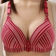 thumbnail image 2 of Ramiter Lingerie for Women Sexy Naughty Women's Front Closure Posture Bra Full Coverage Back Support Wireless Comfy 38/85,Red, 2 of 4