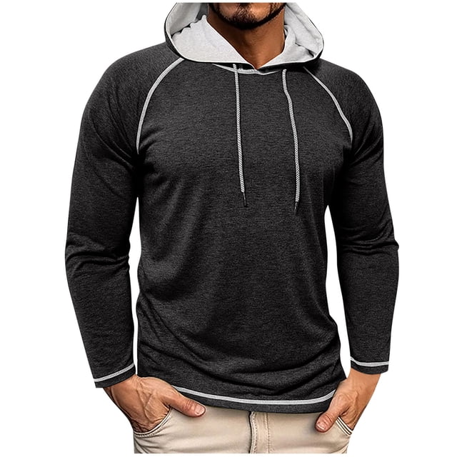 Npasoilc Hauts pour Hommes Chemise Décontractée Mode Couleur Unie Respirante Manches Longues Col Rond