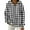 Black, variant on WTOBBY Women's Fashion Casual Plaid Print Pullover Long-Sleeve Hooded Sweatshirt, Trendy Loose Fit for Casual Outfits and Fall Season Daily Wear,Black L