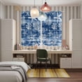 thumbnail image 4 of Navy Blue Coastal Kitchen Curtains Window Panels, Summer Beach Nautical Starfish Coral Vintage Insulated Window Treatment Curtain, Grommet Curtains for Bedroom/Living Room/Bathroom, 2 Piece 42"Wx63"L, 4 of 8