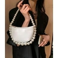 thumbnail image 2 of Kukuzhu Women Chic Pearl Shoulder Bags Fashion PU Leather Party Evening Purse, 2 of 6