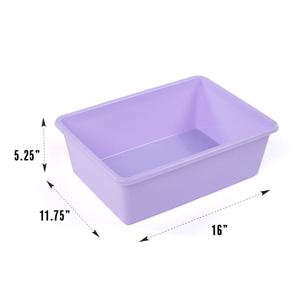 Humble Crew Purple Large Plastic Storage Bins, Set of 4
