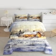 thumbnail image 2 of Homewish Happy New Year Queen Comforter Set, Winter Rustic Cabin Bedding Sets, Western Christmas Festival Reversible Bedding Comforter Set, Ultra Soft Bedroom Decor, 3 Pieces, 2 of 8