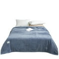 thumbnail image 5 of Manta refrescante de vellón de leche con diseño de jacquard, manta de verano para una sola siesta, para sofá, cama, oficina, azul, 100 x 120 cm, 5 of 5