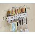 thumbnail image 1 of Utensilios de cocina de acero inoxidable de 40 cm, estante para utensilios de cocina, estante de almacenamiento colgante montado en la pared para uso doméstico LingWen 8390605479823, 1 of 1