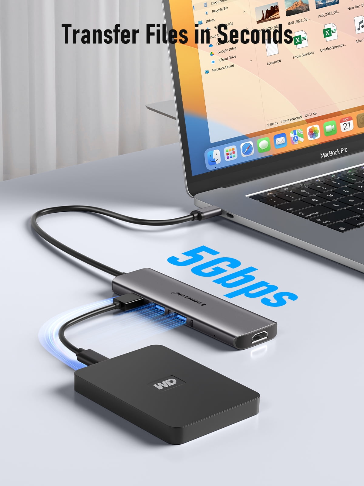 Clearance Docking Station, Lemorele 6 in 1 Dual Display Aluminium Housing Adapter with Dual HDMI, USB 3.0, 100W PD, USB C Hub for PC, Laptop, Surface