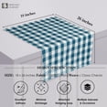 thumbnail image 5 of HEIRLOOM COMFORT Gingham Check Kitchen Towels 12 Pack, 18"x26", 100% Cotton, Super Absorbent & Quick Dry, Durable Dish Towel for Drying Dishes, Machine Washable, Everyday Use - Teal, White, 5 of 6