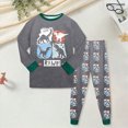 thumbnail image 2 of NOLDARES Toddler Kids Junior Girls Boys Cotton Dinosaur Pajamas Pjs Fall Winter Sleepwear 6-12 Months 12-24 Months 2t 3t 4t 5t 6t 7t 8t 9t Children,Grey,6-7 Y, 2 of 9