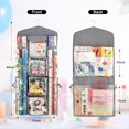 thumbnail image 3 of ZJQYDS wrapping paper organizer storage, hanging gift bag storage organizer, Double-Sided wrapping paper holder storage-Grey, 3 of 15