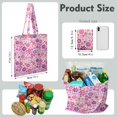 thumbnail image 2 of Vintage Daisy Print Reusable Grocery Tote Bag – Large Canvas Shopping Bag with Boho Floral Watercolor Design, Eco-Friendly & Heavy-Duty Market Tote for Women, Farmers Market, Beach, Spring & Summer, 2 of 6