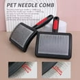 thumbnail image 2 of LL Goods Medium Slicker Dog Brush, Self-Cleaning Deshedding Grooming Brush with Massage Pins for Mats, Tangles and Loose Fur, 2 of 11