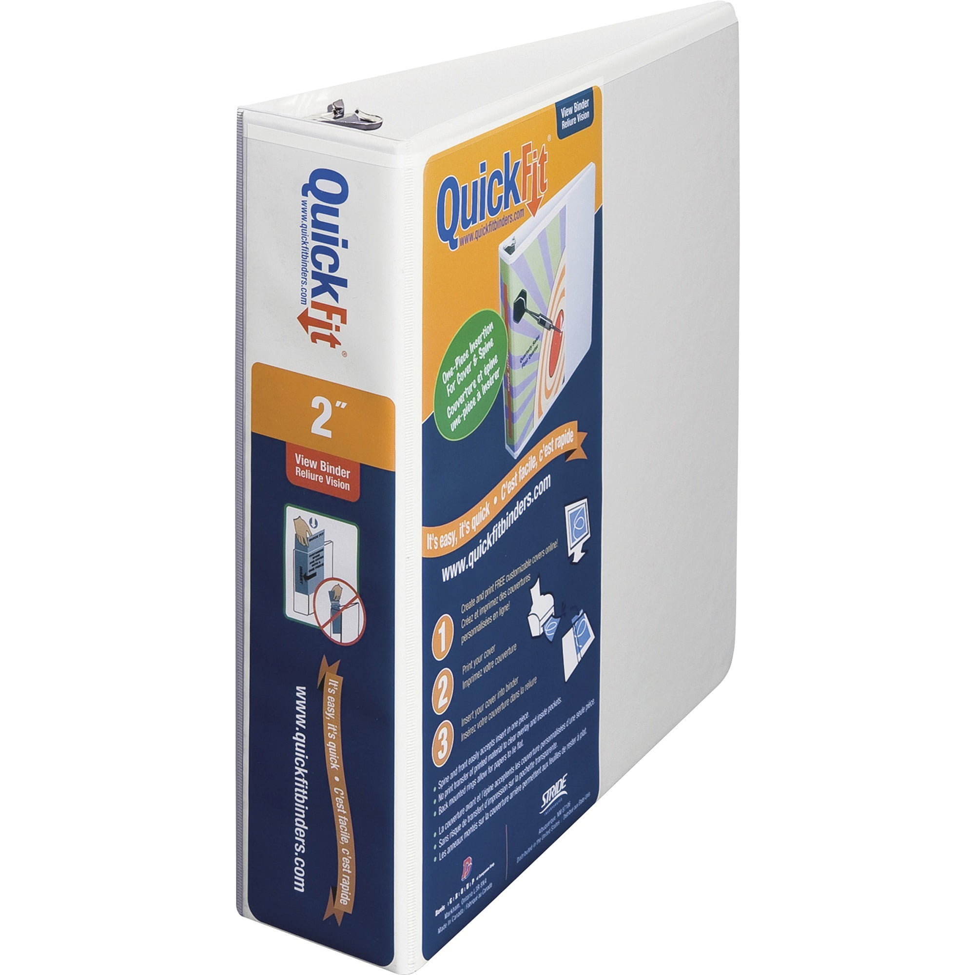 QuickFit, STW88030, Round Ring Unique Design Binder, 1 Each, White