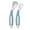 White, variant on 2Pcs/Set Children Tableware Bendable Design Portable Utensils Toddler Feeding Auxiliary Spoon Fork for Toddler