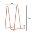 thumbnail image 5 of 4Pcs Plate Stands For Display Plate Holder Display Stand Metal Frame Holder Stand For Picture, Decorative Plate, Book, Photo Easel -Rose Gold -Large, 5 of 6