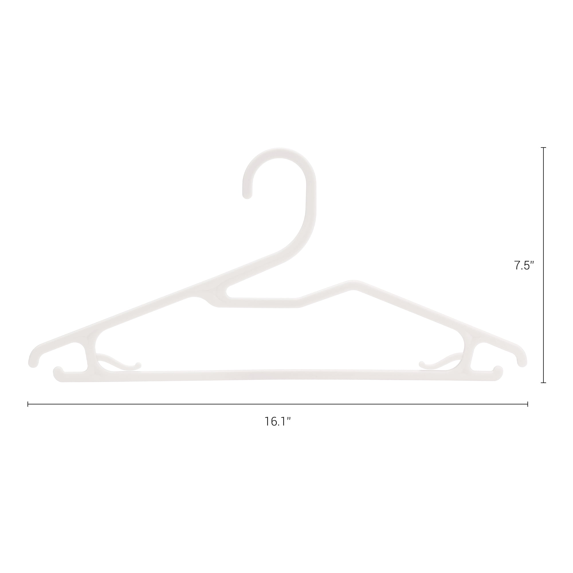 Unique Bargains Plastic Hangers with Non-Slip Hook 30 Packs Gray