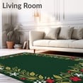 thumbnail image 2 of ODIKA 8' x 10' Machine Washable Non-Slip Area Rug, Christmas leaf High Traffic Rug, Green, 651485, 2 of 7