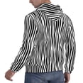 thumbnail image 6 of Naloa Zebra Skin Men's Casual Hooded Collar Drawstring Hoodies Pullover Sweatshirts Casual Long Sleeve Shirts-4X-Large, 6 of 7