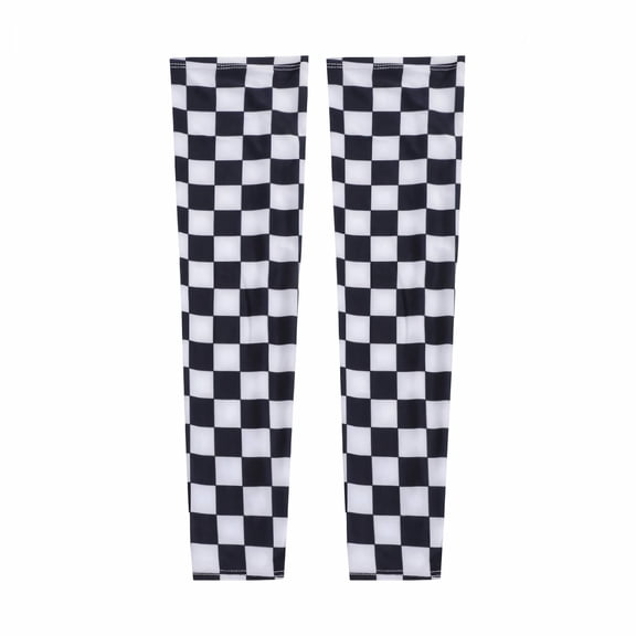 TELOLY Arm Sleeves,Icy Fabric UPF50 Polyester Arm Sleeves for Men,Full Cover 17.7" Sleeves to Cover Arms for Women,Style1