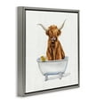 thumbnail image 3 of Stupell Industries Shaggy Country Cattle in Tub Animals & Insects Painting Gray Floater Framed Canvas Art Print Wall Art, 25 x 25, 3 of 9