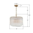 thumbnail image 2 of LOF-5005-AG Crystorama Lighting Lofton - 5 Light Chandelier-17 Inch Tall and 18 Inch Wide-Aged Brass Finish, 2 of 8