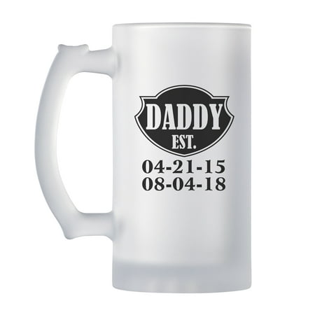 Personalized Established Frosted Beer Mug - Available in 4 Colors