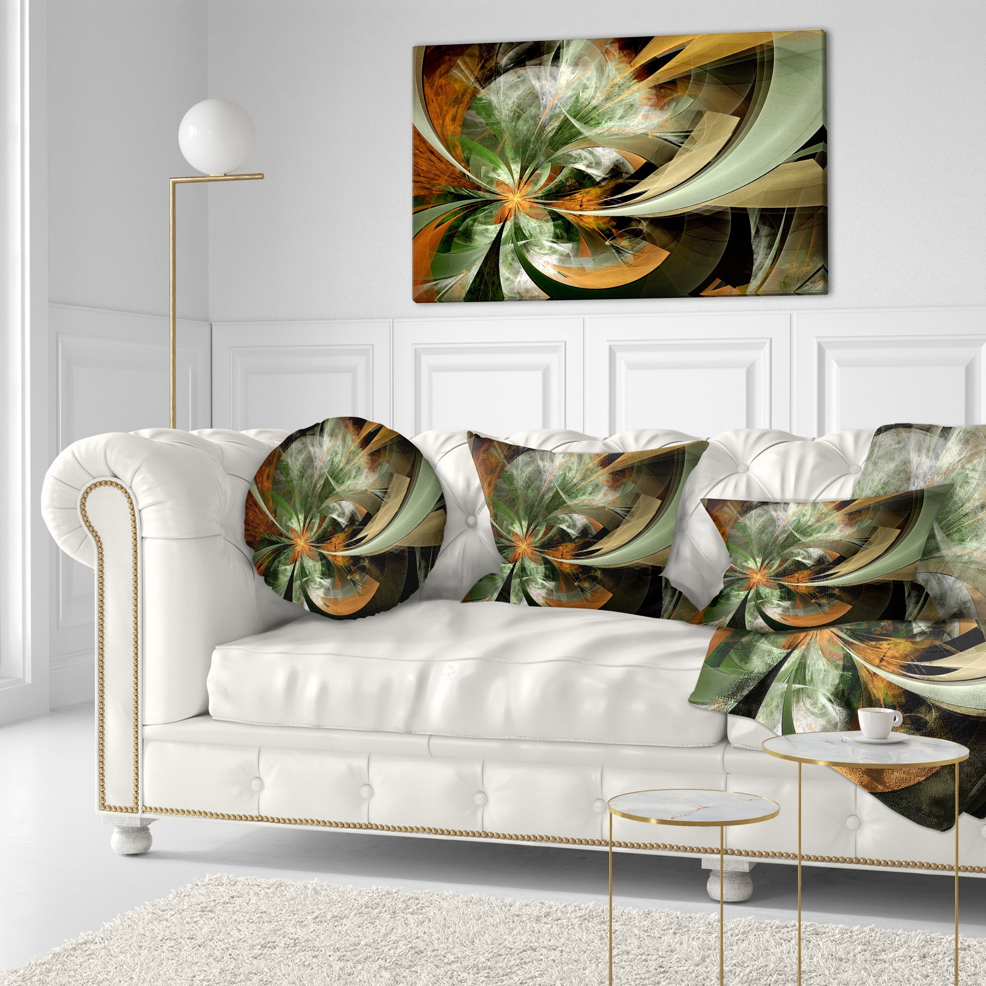 Designart 12" x 20" Contemporary, Modern Black Polyester Throw Pillow