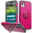 thumbnail image 6 of For Nokia C110 Tough Strong  Hybrid With Ring Stand Case Cover - Hot Pink, 6 of 10