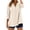Beige, variant on Womens Fashion Casual Button Down Shirt 3 4 Sleeve Solid Basic Tops For Daily Wear