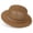 Khaki, variant on Women's French Retro Hollow Woven Flat Top Straw Hat, Breathable Wide Brim UV Protection Sun Hat for Summer Beach Vacation Outdoor Travel