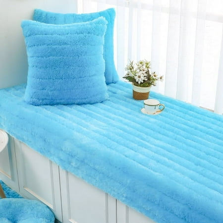 

Nvzi Solid Color Plush Table Runner Faux Sheepskin Decorative Shaggy Dresser Scarf Not-Slip Desk Pad Luxury False Fur Dresser Tablecloth-Hai Qiu 70x210cm(27.56x82.68inch)
