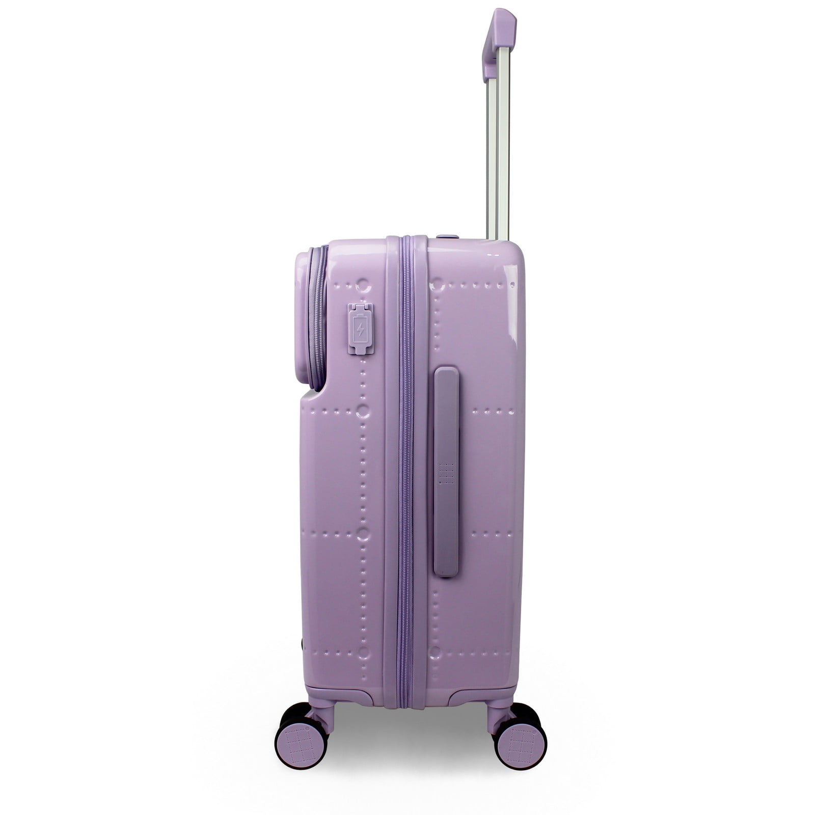 World Traveler Dejuno Avery Smart 20-Inch Carry-On Luggage with USB & USB-C Ports - Lavender