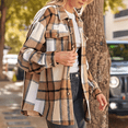thumbnail image 6 of SOMER Flannel Shirts for Women Long Sleeve Plaid Shacket Button Down Shirt Jacket with Pockets Casual Fall Winter 2025 Blouse, 6 of 6