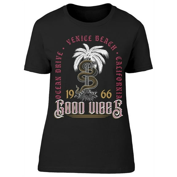 Snake With Palm Spring T-Shirt Women -Image by Shutterstock, Female 3X-Large