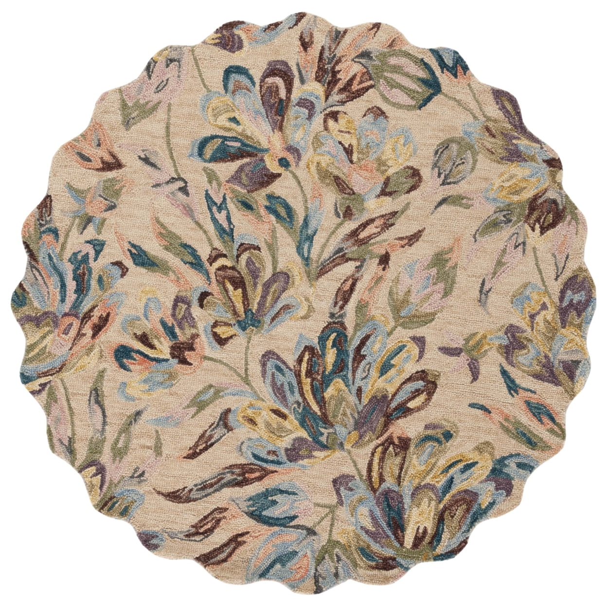 SAFAVIEH Blossom Tobias Floral Area Rug, Beige/Purple, 5' x 8'