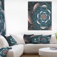 thumbnail image 1 of Full Bloom Blue Fractal Flower - Floral Canvas Art Print, 1 of 3