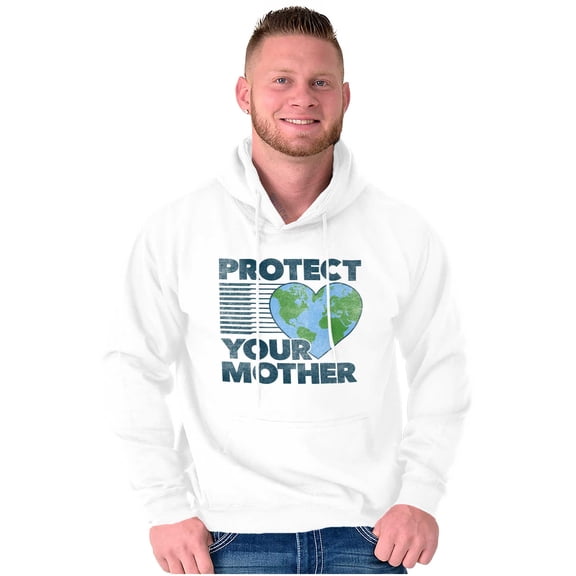 Love Your Mother Earth Cute Go Green Unisex Plus Fleece Graphic Hoodie Brisco Brands 2X