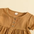 thumbnail image 4 of Robes d'Été pour Bébés Filles Manches Courtes Bouton vers le Bas Robes, 4 of 9