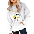 thumbnail image 4 of LIIPEE Girls Boys Hoodies Fall Winter Casual Halloween Long Sleeve Cartoon Pumpkin Graphic Printed Pullover Hooded Sweatshirt With Pocket Toddler Sweet School Outdoor Hoodie,White,4-5 Years, 4 of 4