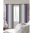 thumbnail image 3 of Purple White Grey Blackout Curtains 84 Inches Length, Gradient Country Minimalist Color Window Treatment Thermal Insulated Drapes for Bedroom Living Room 2 Panels 104x84 Inches, 3 of 8