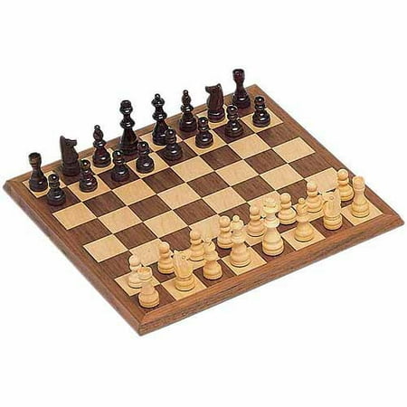 16 Wood Chess - Classic Chess Set, Walnut Wood Board, 12