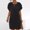 Black, variant on Lisbinx Semi Formal Dresses for Women Short Sleeve V-Neck Solid Bodycon Lightweight Flowy Maxi Dresses Slim Fit Beachwear Cotton Trendy for Outdoor Seasonal Promotion