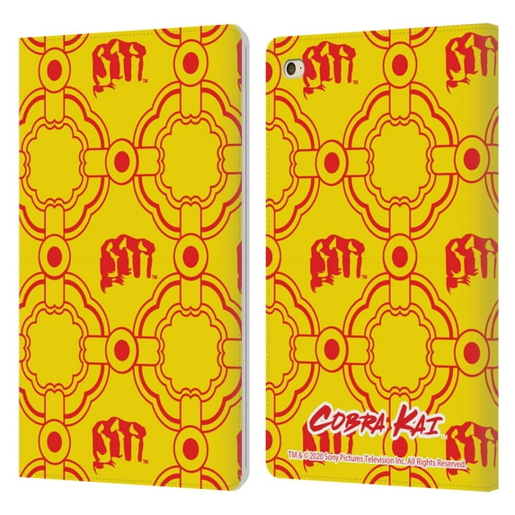 Head Case Designs Officially Licensed Cobra Kai Graphics Karate Hand Pattern Leather Book Wallet Case Cover Compatible with Apple iPad mini 4
