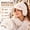 Beige, variant on Knit Visor Beanie for Women Ponytail Winter Hat with Brim Ear Flaps Plush Trim Open Top Knitted Baseball Cap
