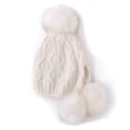 thumbnail image 1 of Bonnet à Rabat pour Femmes avec Pompon, Bonnet Épais et Chaud, Bonnet Tricoté pour l'Hiver, 1 of 10