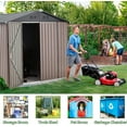 thumbnail image 4 of AECOJOY 7' x 7' Outdoor Metal Storage Shed on Clearance with Lockable Door for Backyard, 4 of 8