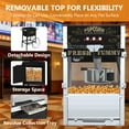 thumbnail image 6 of 2-in-1 Tabletop/Cart 20-Ounce Commercial Popcorn Machine - 1440W Nostalgia Popcorn Maker with Tempered Glass & Storage Cabinet, Movie Pop corn Machine for Parties, Events & Home Theater (Black), 6 of 7